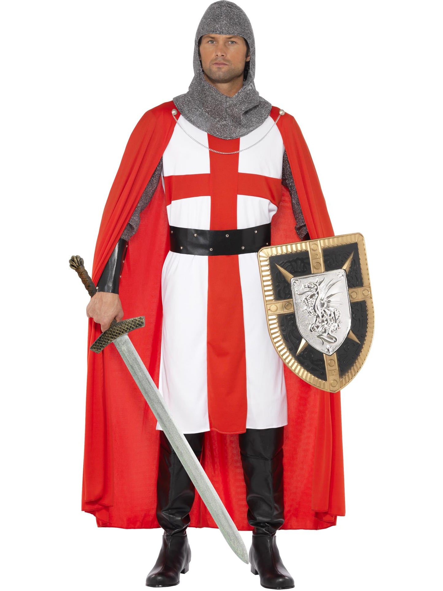 Smiffys BRITISH St George Hero Costume, Red CS für Unisex