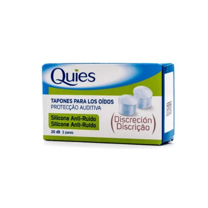 QUIES QUIES Anti-Rausch-Silikonstecker 6 Stück Gehörschutz Ohrstöpsel Kosmetik