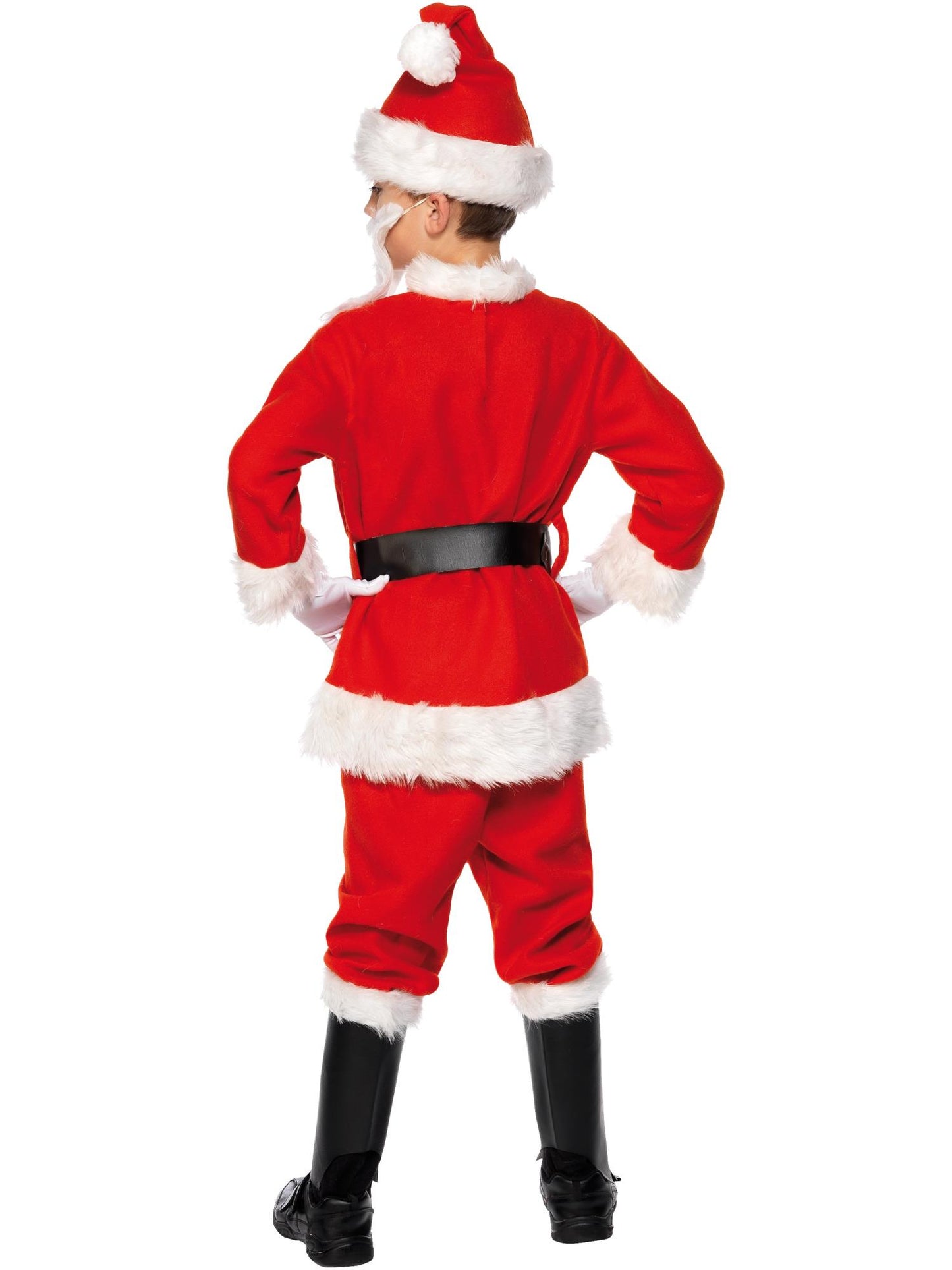 Smiffys Deluxe Santa Costume & Beard, Red CS für Jungen