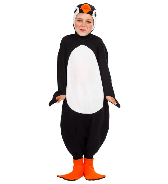 Pinguin-Kostüm mit Kopfteil und Pfoten für Fasnacht und Karneval