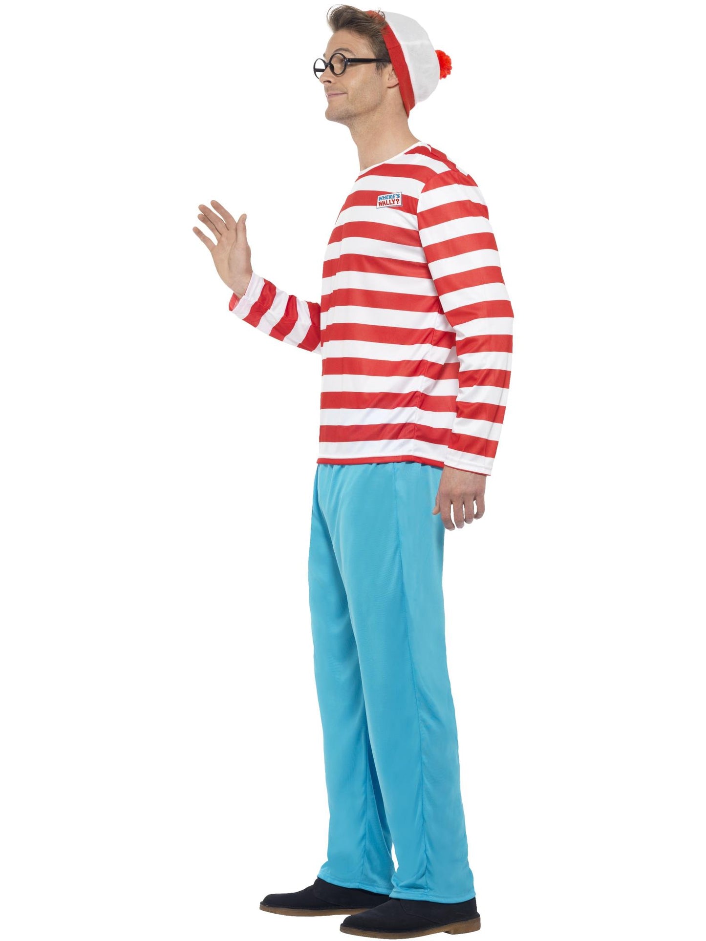 Smiffys Where's Wally? Costume, Red & White CS für Herren