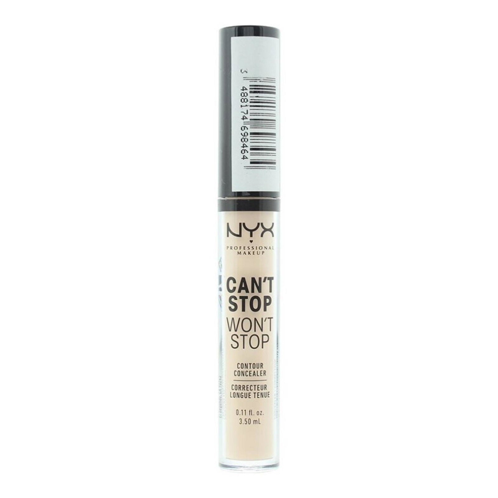 Nyx Nyx, Can't Stop Won't Stop, Vegan, Matt, Flüssig-Concealer, Helles Elfenbein, 3.5 ml Regular