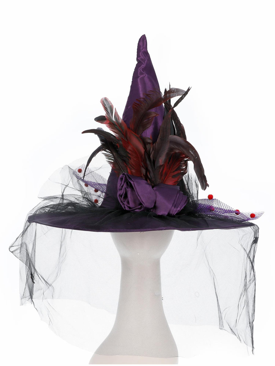 Smiffys Witch Hat, Purple für Damen
