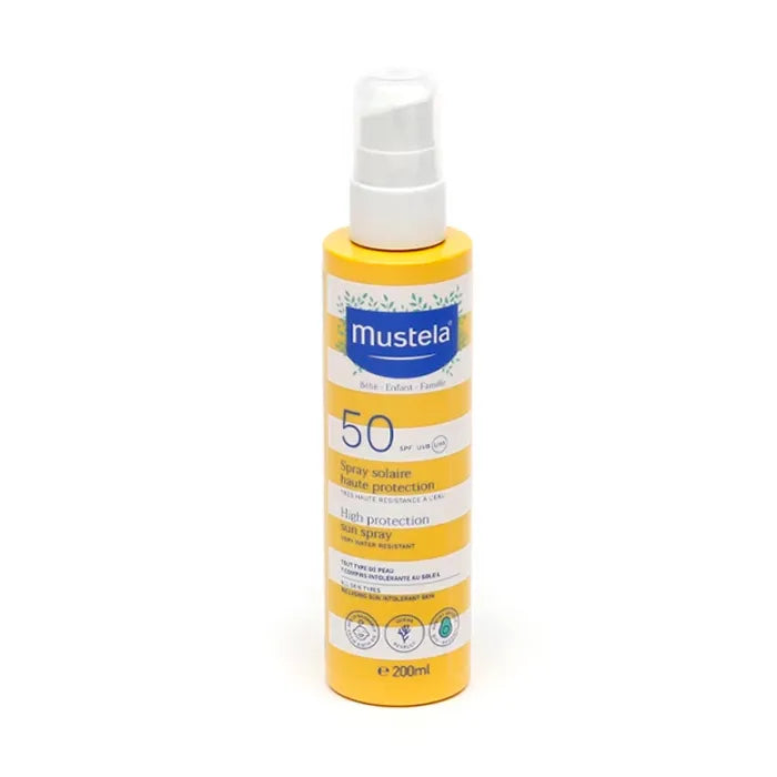 MUSTELA MUSTELA Sonnenspray LSF 50+ 200 ml Sonnenschutz Spray für empfindliche Haut Sonnenpflege