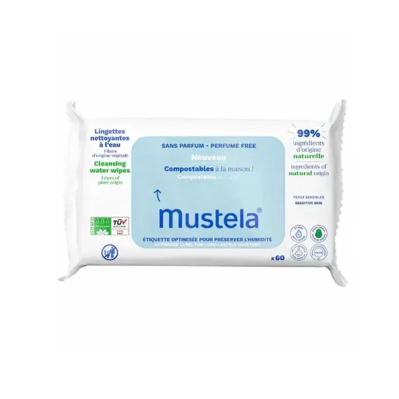 MUSTELA Mustela biologisch abbaubare Reinigungstücher 60 Stück Kosmetik