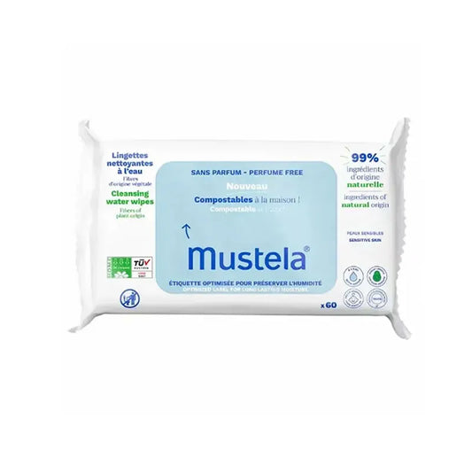 MUSTELA Mustela biologisch abbaubare Reinigungstücher 60 Stück Kosmetik