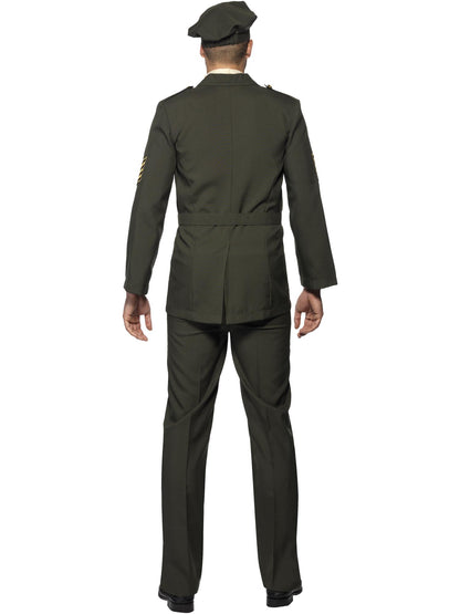 Smiffys ARMY Wartime Officer Kostüm für Herren mit Beret, Krawatte, Hose, Gürtel und Jacke – Detailansicht
