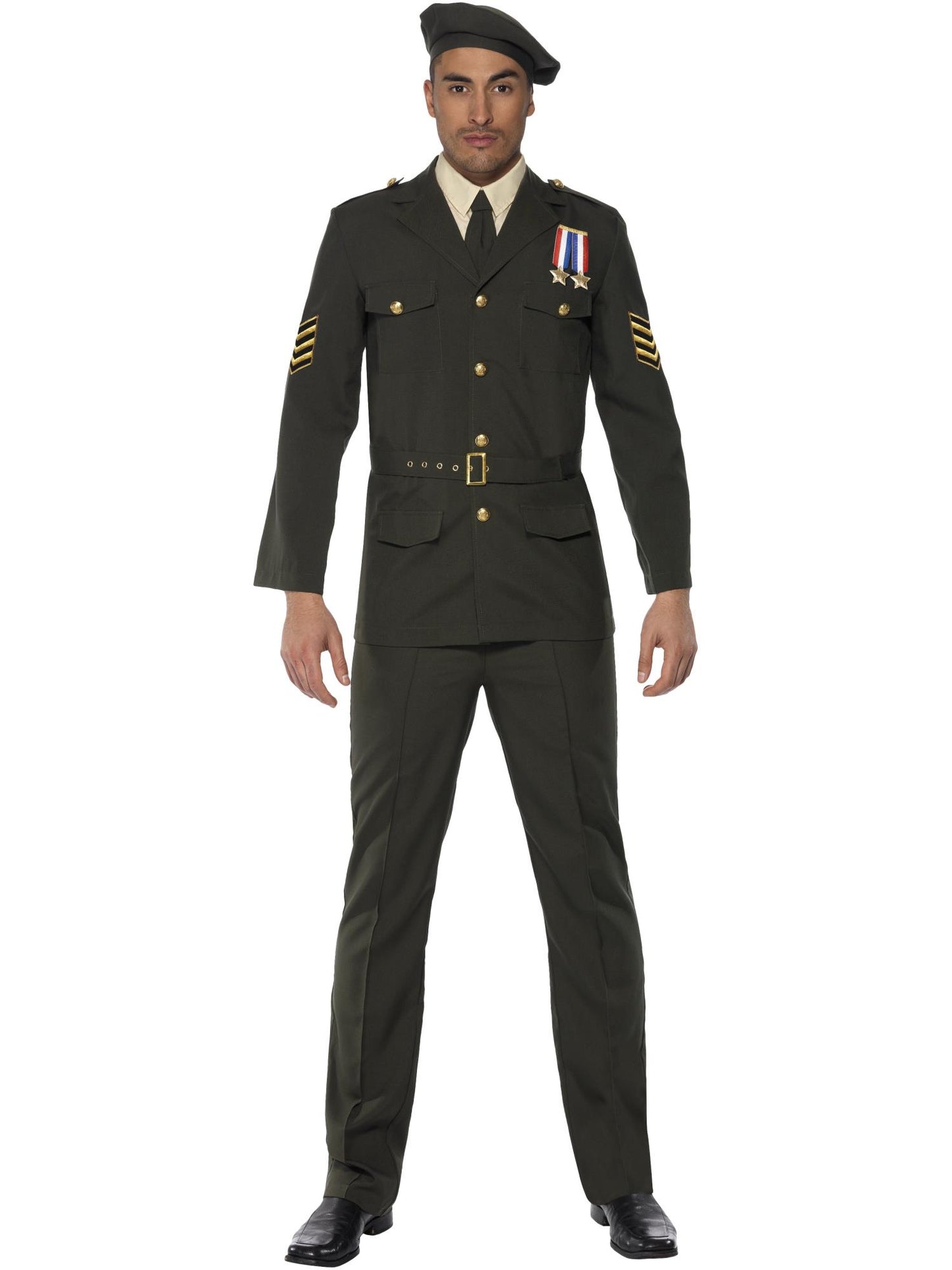 Smiffys ARMY Wartime Officer, Green CS für Herren