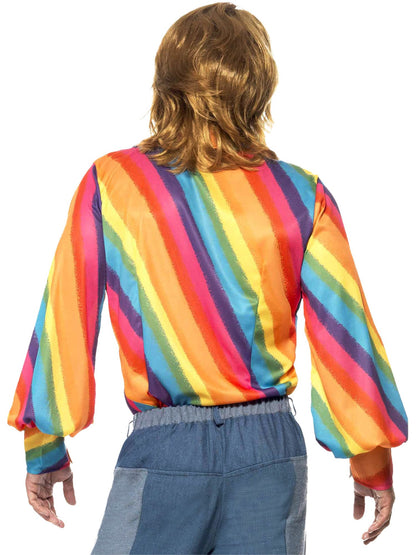 Smiffys 1970S 70s Colour Shirt, Rainbow CS für Unisex