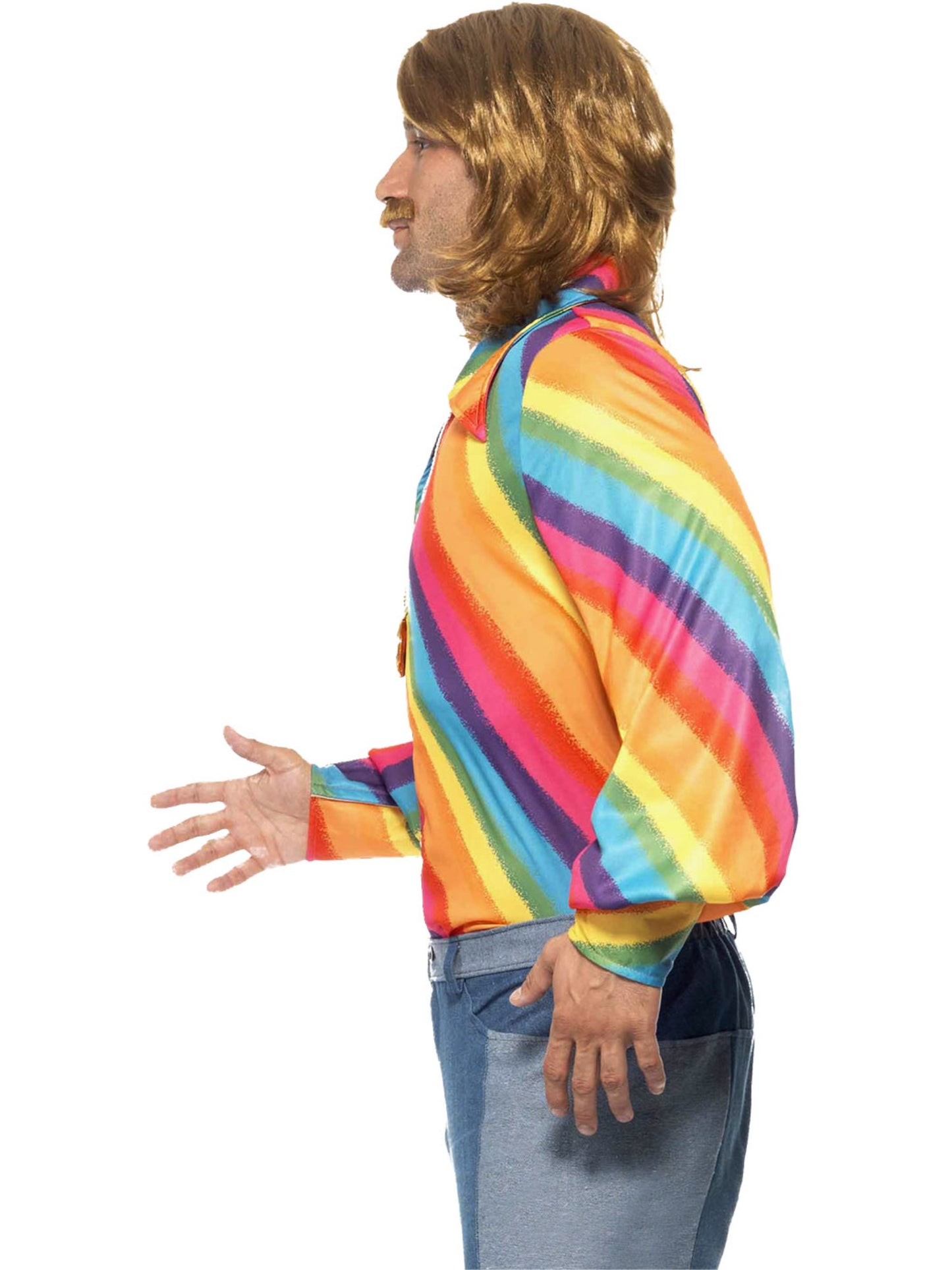 Smiffys 1970S 70s Colour Shirt, Rainbow CS für Unisex