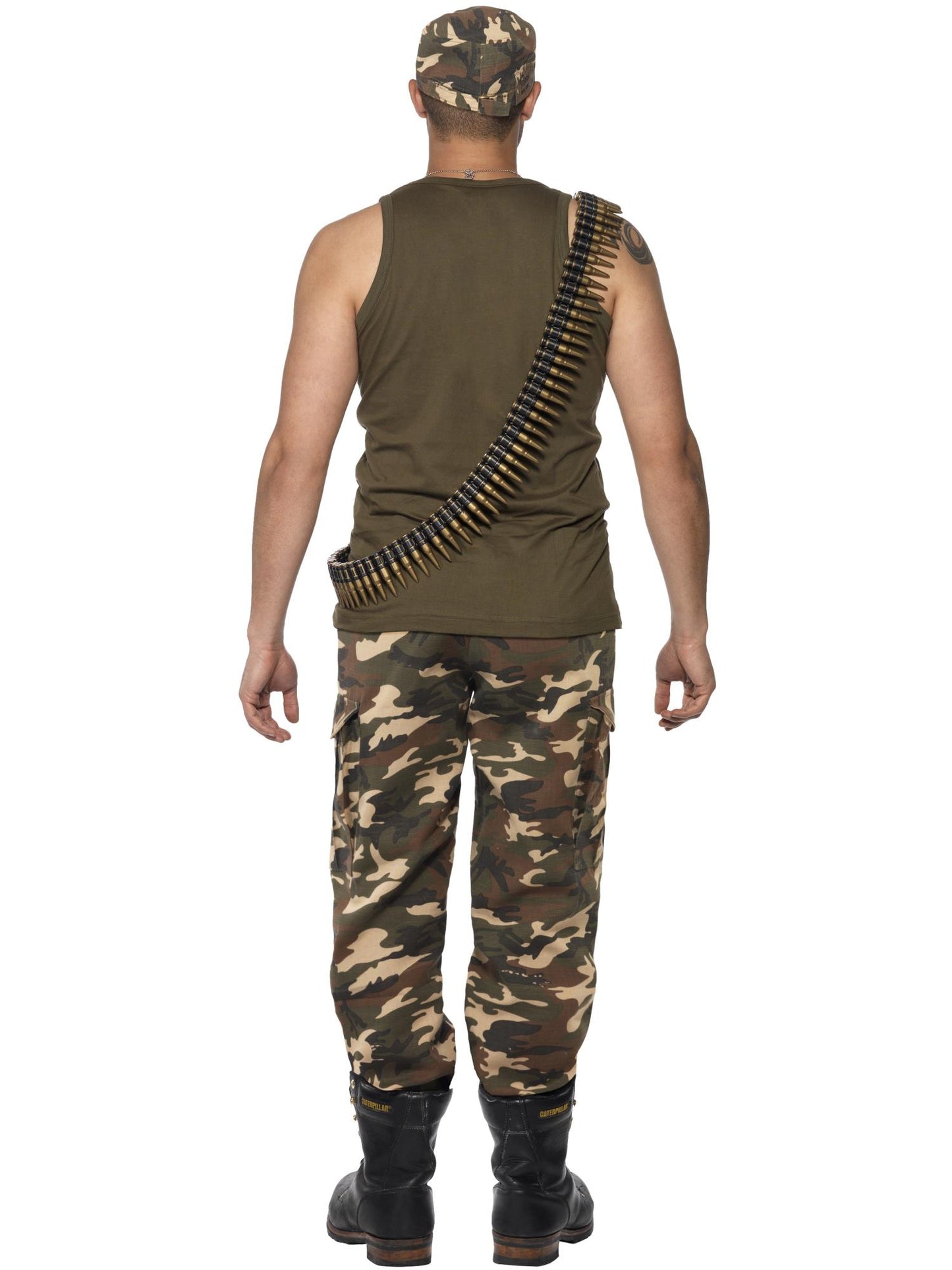 Smiffys Deluxe Khaki Camo Costume, Male, Khaki Green CS für Herren
