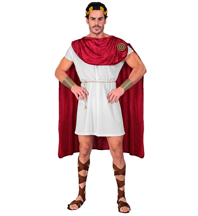 Spartacus Kostüm-Set mit Tunika, Gürtel, Umhang, Sandalen und Lorbeerkranz