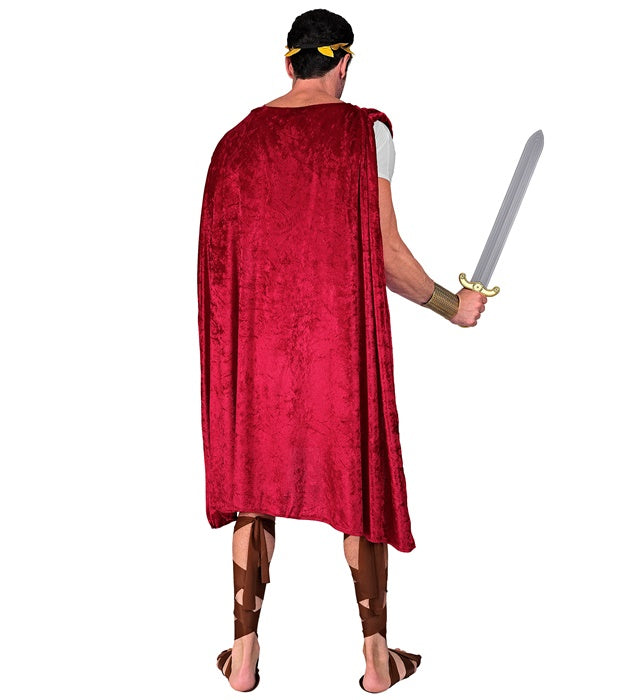 Spartacus Kostüm-Set mit Tunika, Gürtel, Umhang, Sandalen und Lorbeerkranz