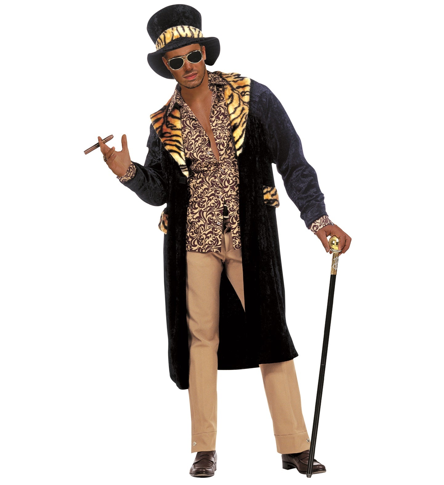 Widmann Big Daddy Herrenkostüm – Eleganter Mantel & Hut Set - Fasnacht24.ch