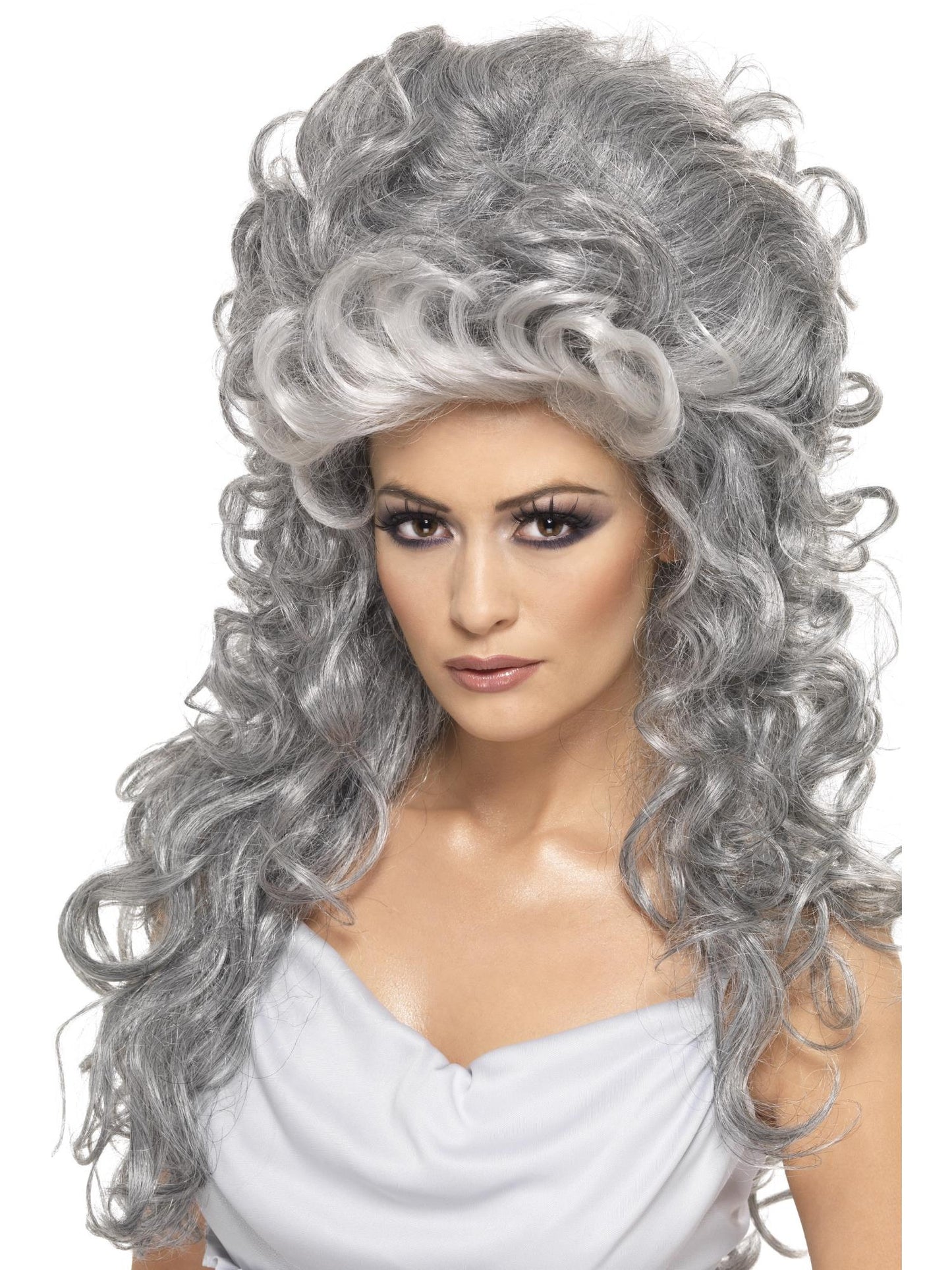Smiffys Medeia Witch Beehive Wig, Grey für Damen