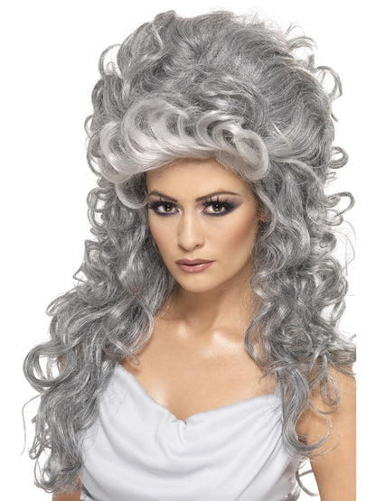 Smiffys Medeia Witch Beehive Wig, Grey für Damen