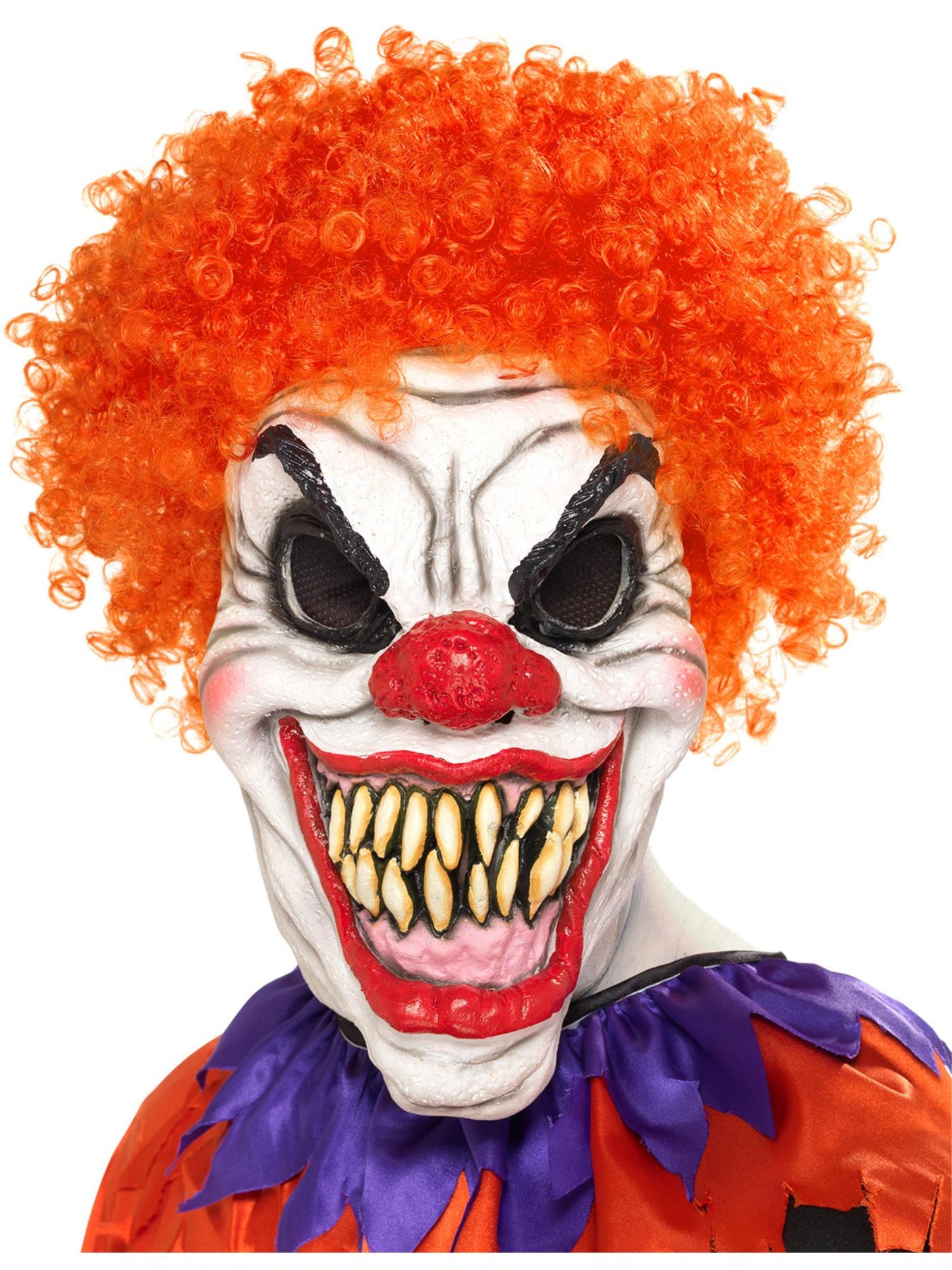 Smiffys Scary Clown Mask, White & Red für Herren