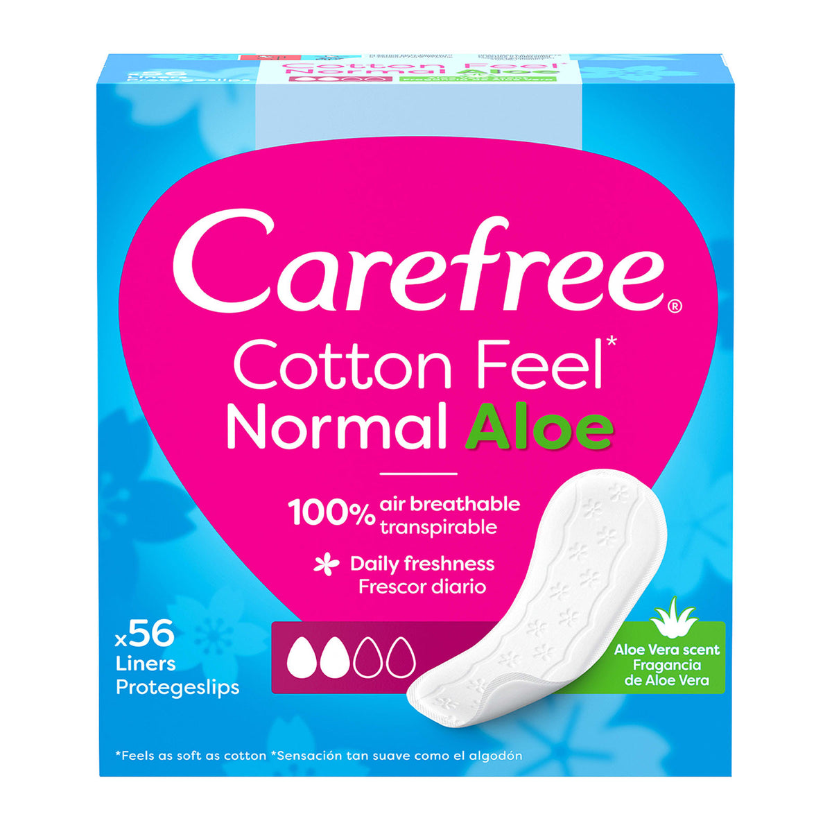 Carefree Normal Aloe Protector Cotton Slipeinlagen 56 Stück