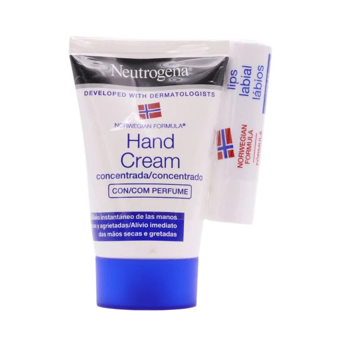 NEUTROGENA NEUTROGENA Concentrated Hand Cream 50 ml Handcreme mit Lip Balm Set