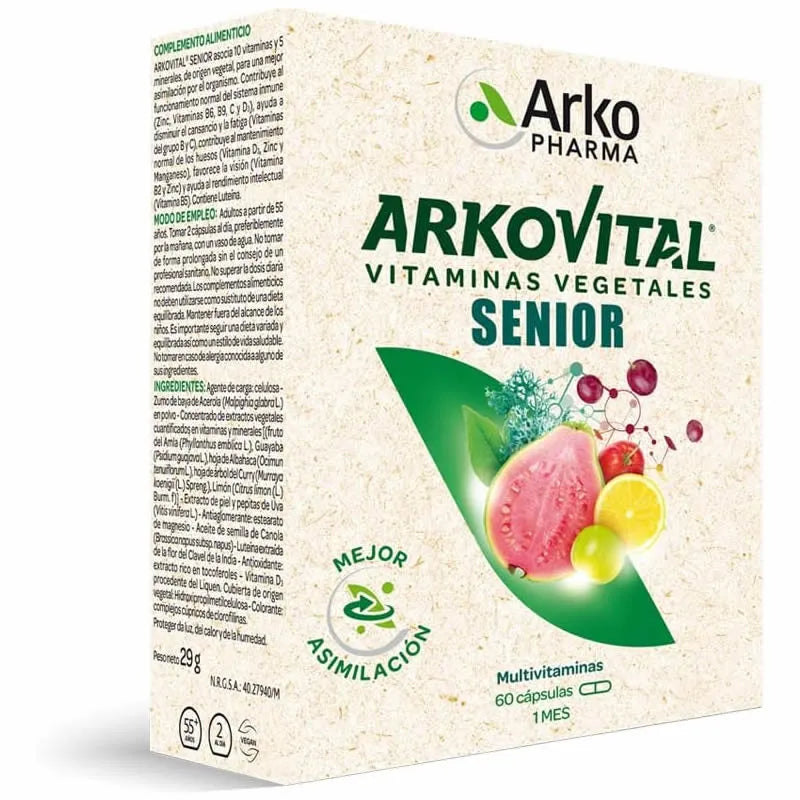 ARKOPHARMA ARKOPHARMA Arkovital Vitamine & Mineralien Senior 50+ 60 Kapseln Nahrungsergänzung Kosmetik