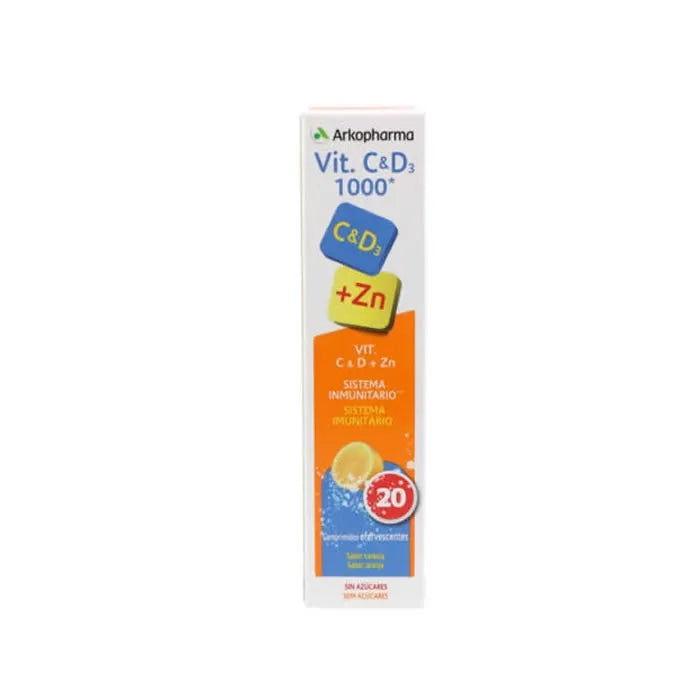 ARKOPHARMA ARKOPHARMA Vitamin C und D3 1000 mg 20 Tabletten Nahrungsergänzung Kosmetik