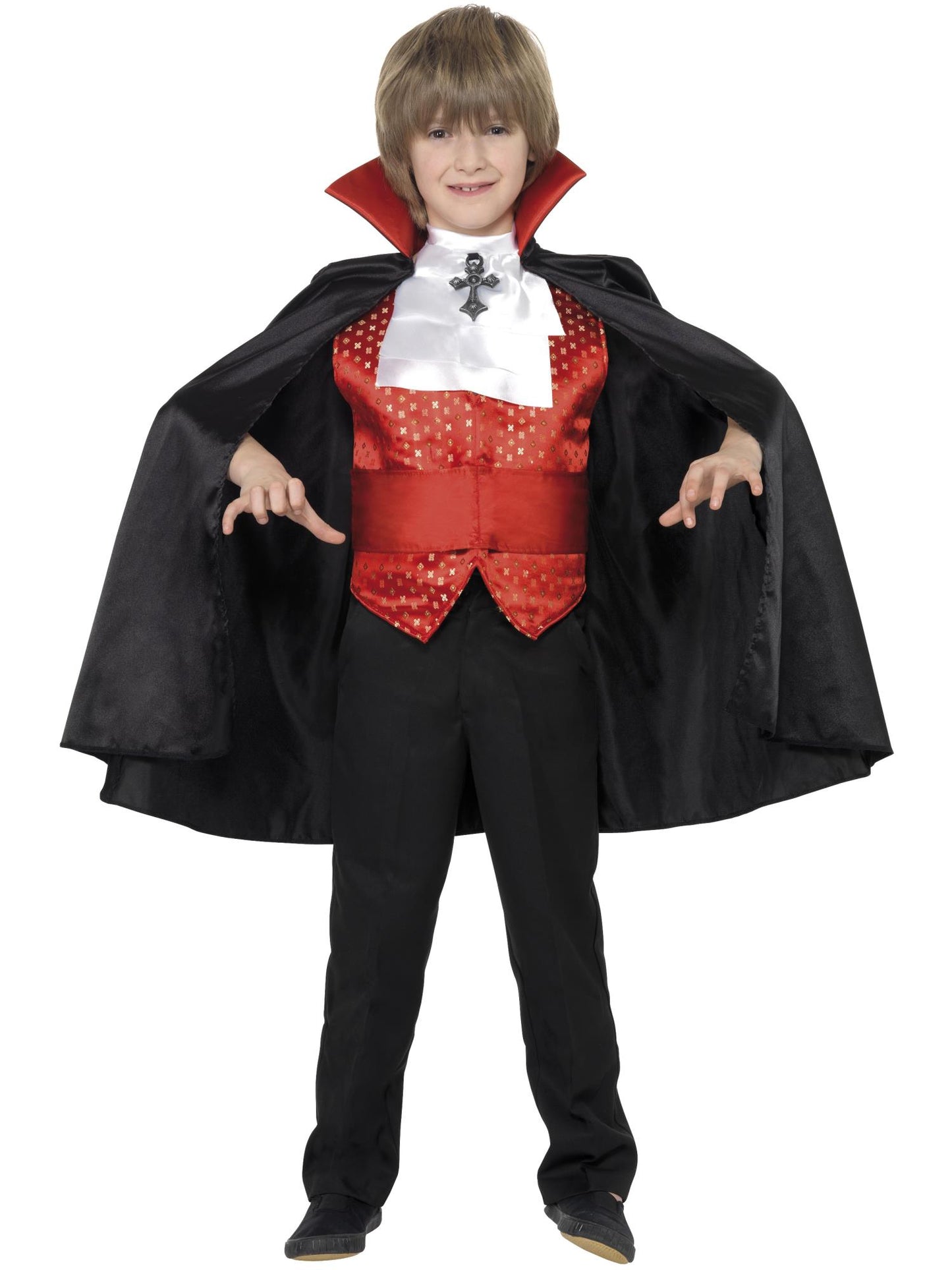 Smiffys VAMPIRE Dracula Jungenkostüm, Black CS für Unisex