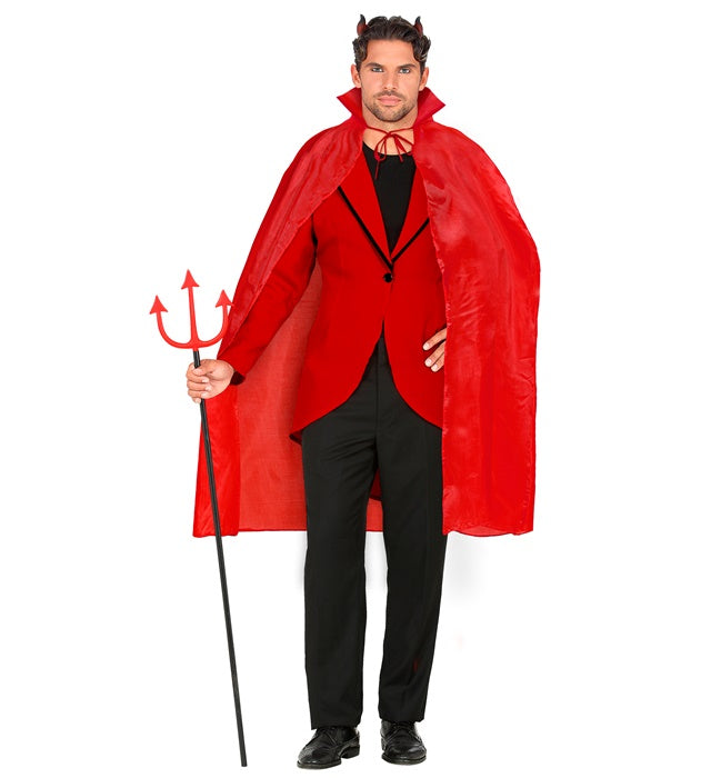Roter Umhang 115 cm als Kostümzubehör für Fasnacht und Halloween