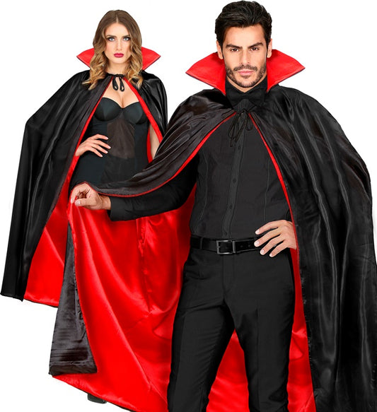 Gefütterter Luxusumhang mit elegantem Kragen in Schwarz, 135 cm lang