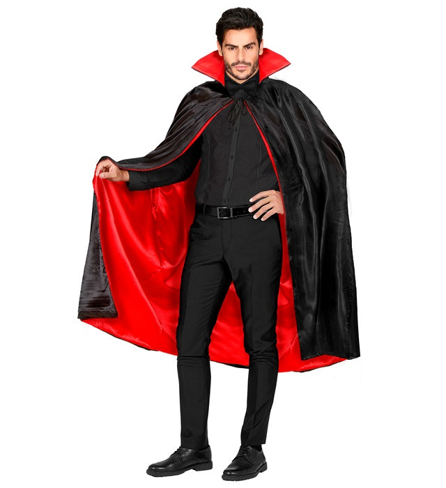 Gefütterter Luxusumhang mit elegantem Kragen in Schwarz, 135 cm lang