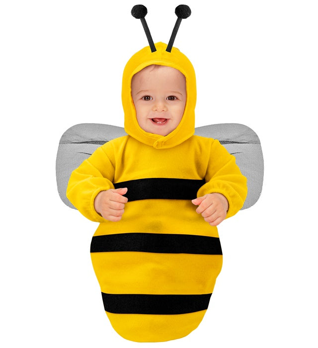 Bienen-Kostüm Schlafsack mit passender Kopfbedeckung für Fasnacht