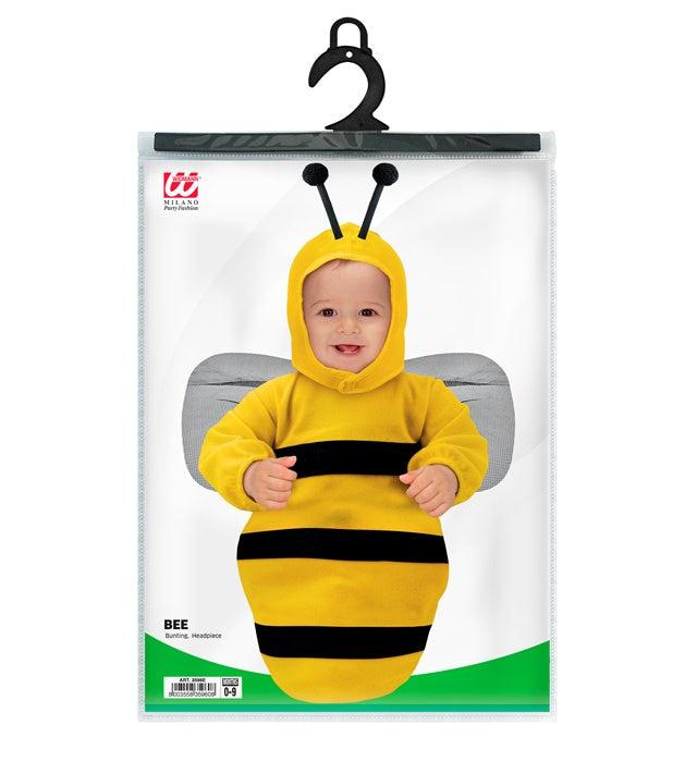 Bienen-Kostüm Schlafsack mit passender Kopfbedeckung für Fasnacht