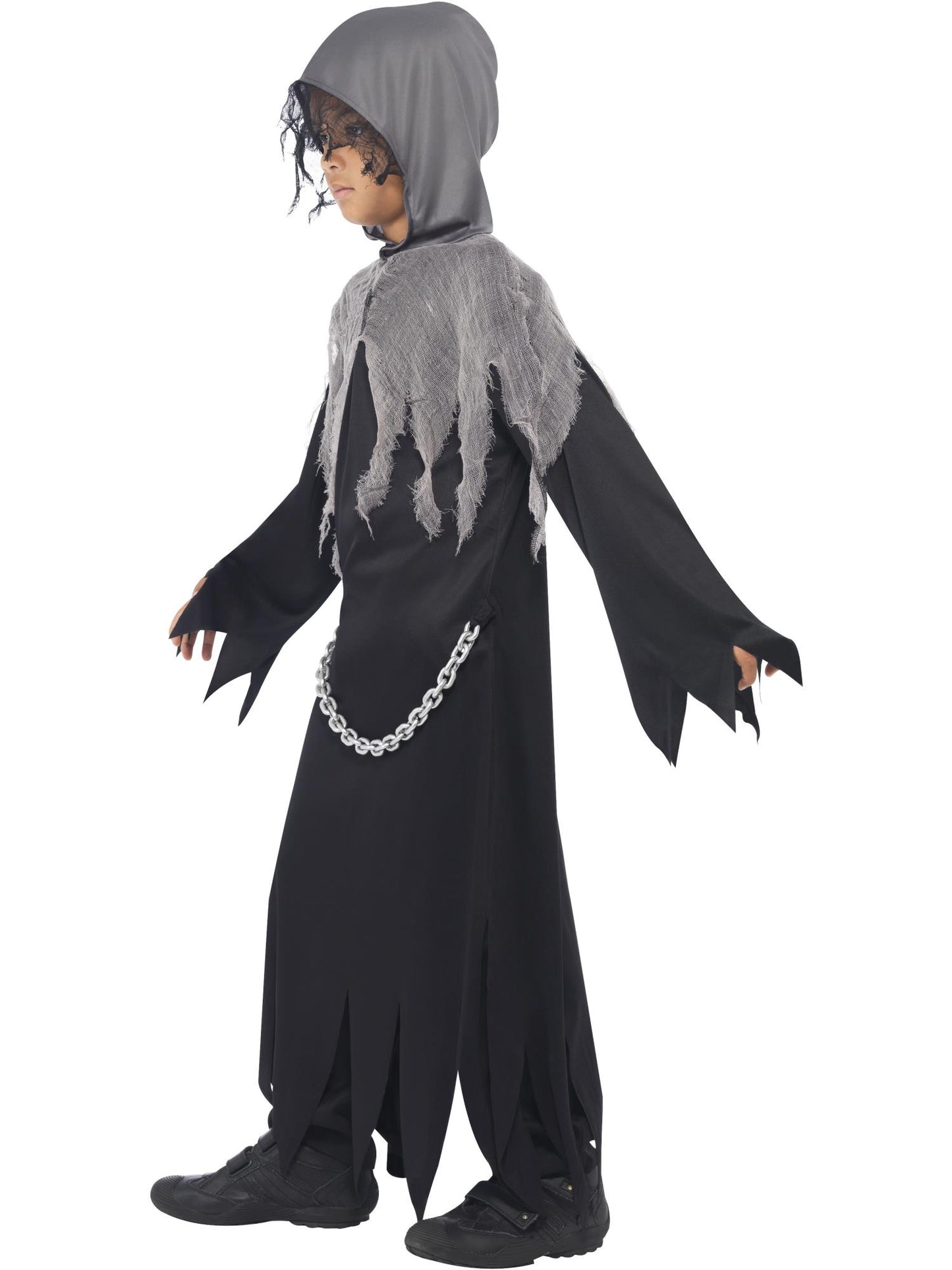 Smiffys GREAPGDIG Grim Reaper Costume, Black CS für Unisex