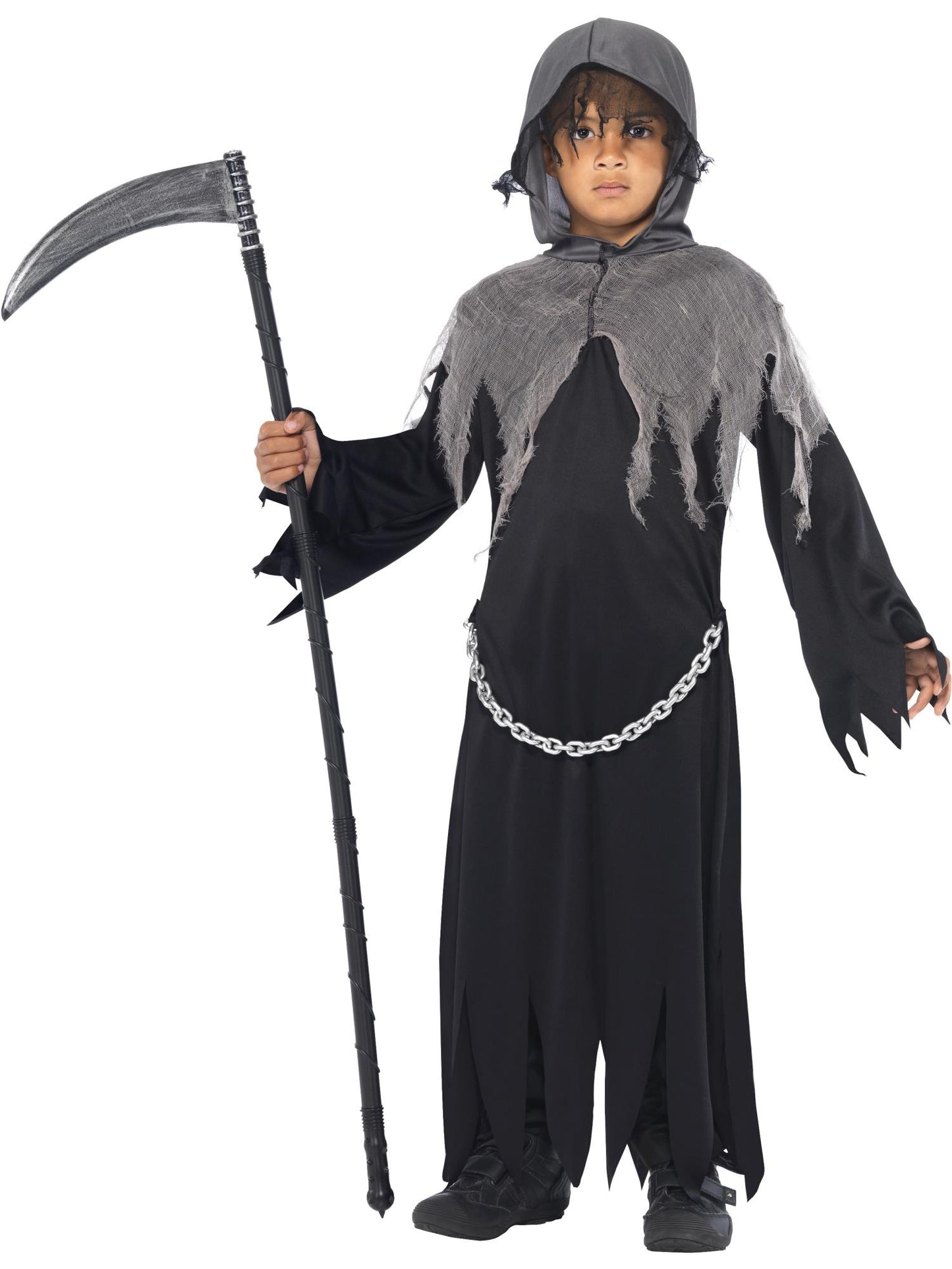 Smiffys GREAPGDIG Grim Reaper Costume, Black CS für Unisex
