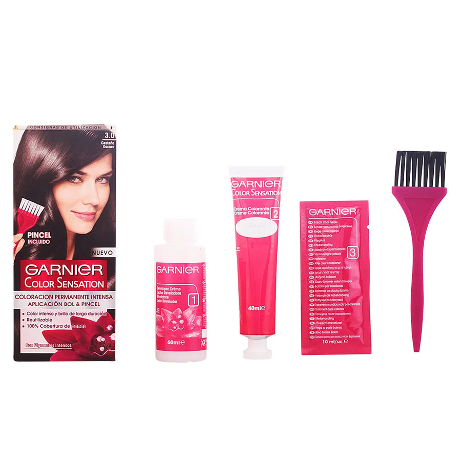 GARNIER GARNIER Color Sensation Haarfarbe 3 Dunkelbraun dauerhaft intensive Farbnuance Kosmetik