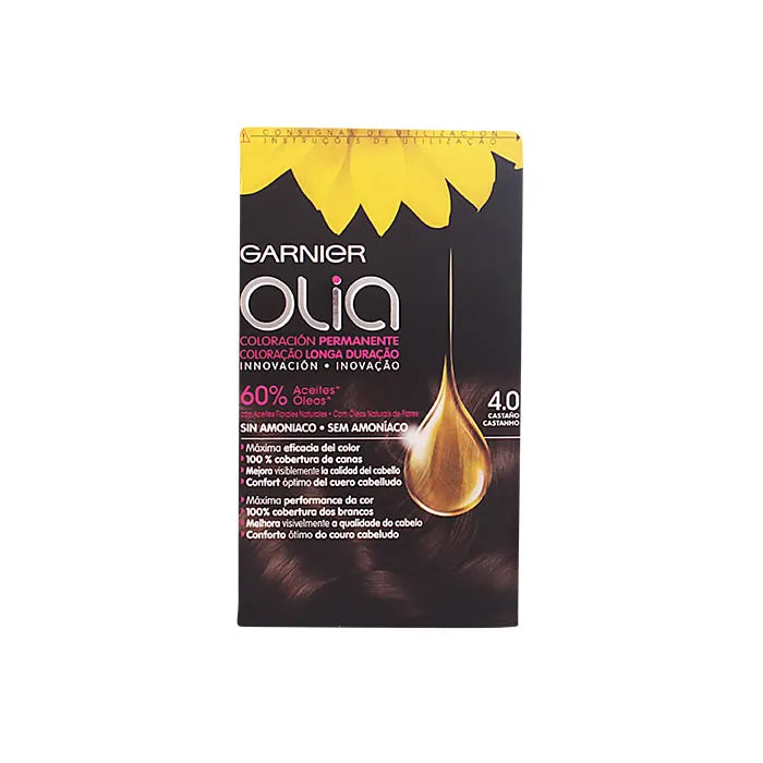 GARNIER GARNIER Olia Haarfarbe 4,0 Braun Permanent Coloring dauerhaftes Haarfärbemittel Kosmetik