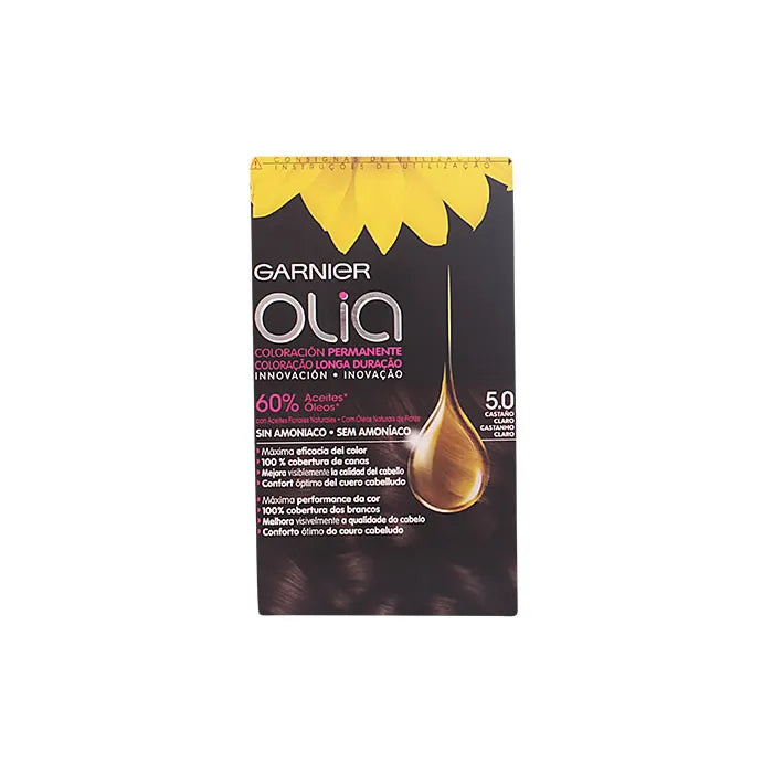 GARNIER GARNIER Olia Permanente Haarfarbe 5,0 Hellbraun Coloration ohne Ammoniak Kosmetik
