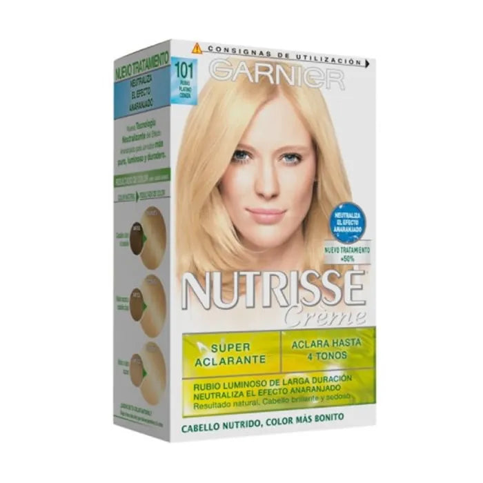GARNIER GARNIER Nutrisse Crème Nourishing Color 101 Platinum Ash Blonde Haarfarbe Kosmetik