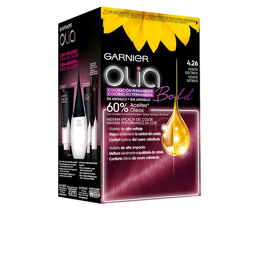 GARNIER GARNIER Olia Permanente Haarfarbe 4,26 Violett Elektrisch 4 Teile Set Kosmetik