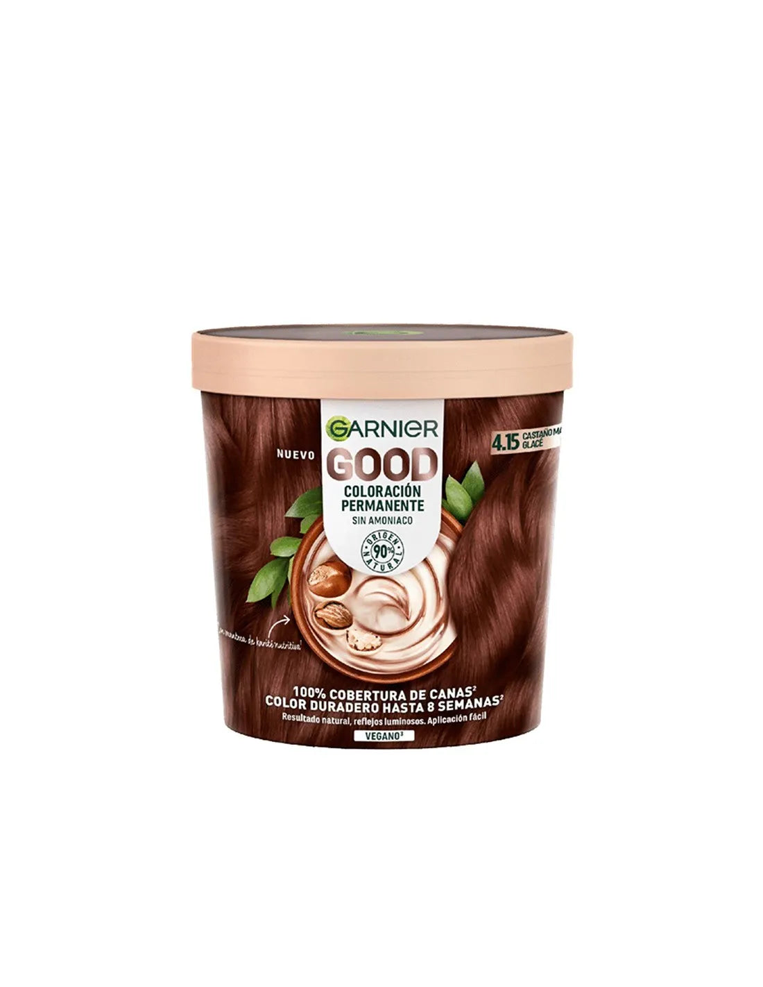 GARNIER GARNIER Good Coloración Permanente Haarfarbe 4,15 Castaño Glacé 1 Stück Kosmetik