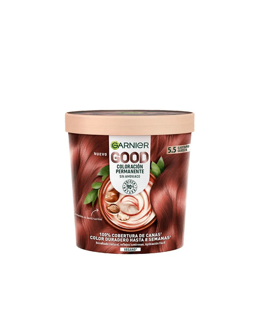 GARNIER GARNIER Good Coloración Permanente Haarfarbe 5,5 Castaño Cereza 1 Stück Kosmetik