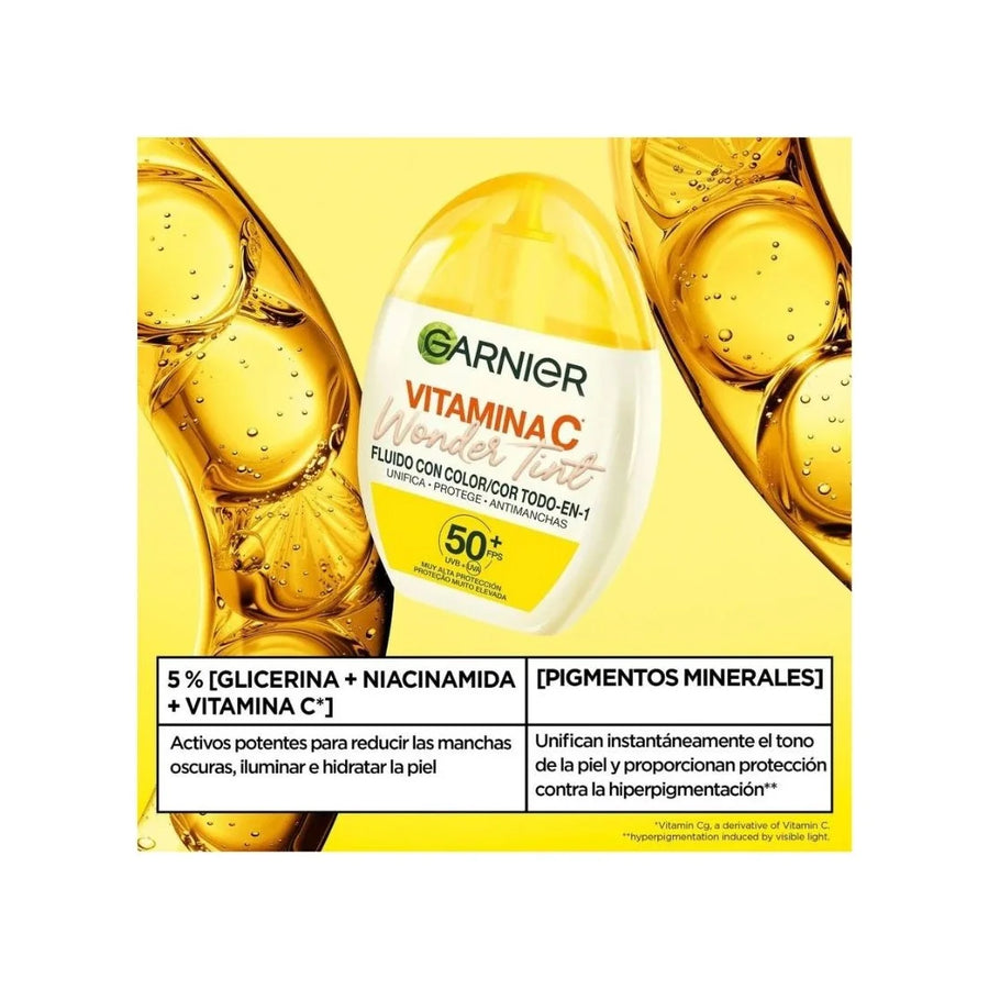 GARNIER GARNIER Vitamina C Wonder Tint Fluido mit Farbe SPF 50 Mittel 40 ml Haarfarbe