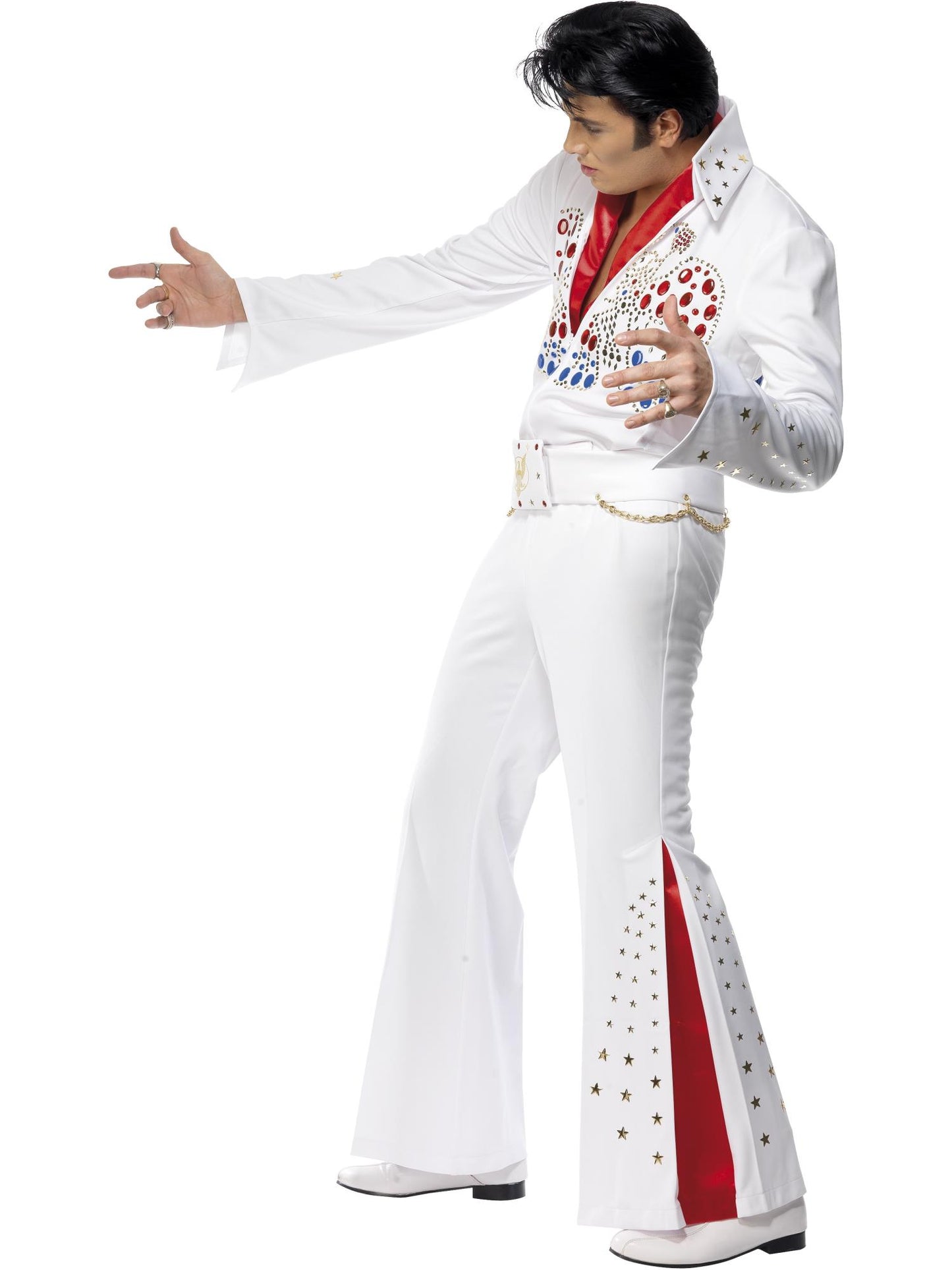 Smiffys ELVISPRES Elvis American Eagle Costume, White CS für Herren