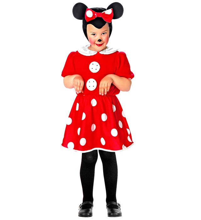 Mäuschen-Kostüm mit Kleid und Kopfbedeckung für Fasnacht