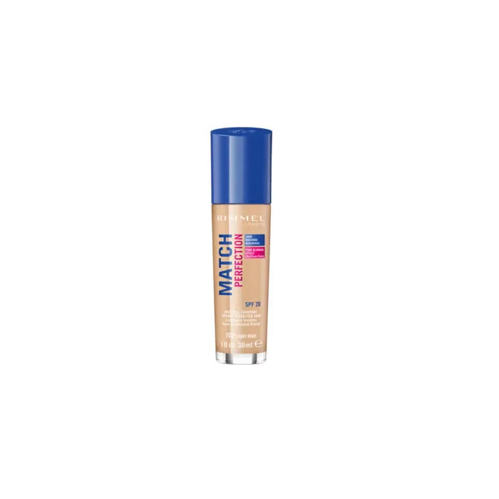 RIMMEL LONDON RIMMEL LONDON Match Perfection Foundation SPF 20 102 Light Nude Make-up
