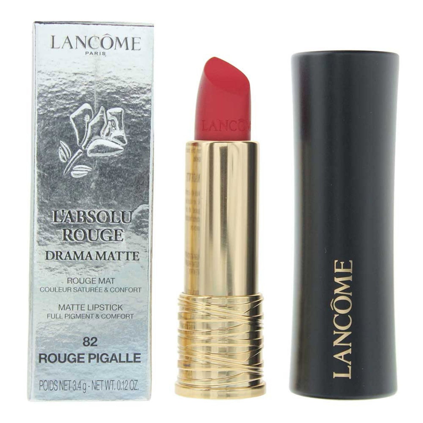 Lancome, L'Absolu Rouge Drama Matte, Matt, Creme-Lippenstift, 82, Rouge Pigalle, 3.4 g