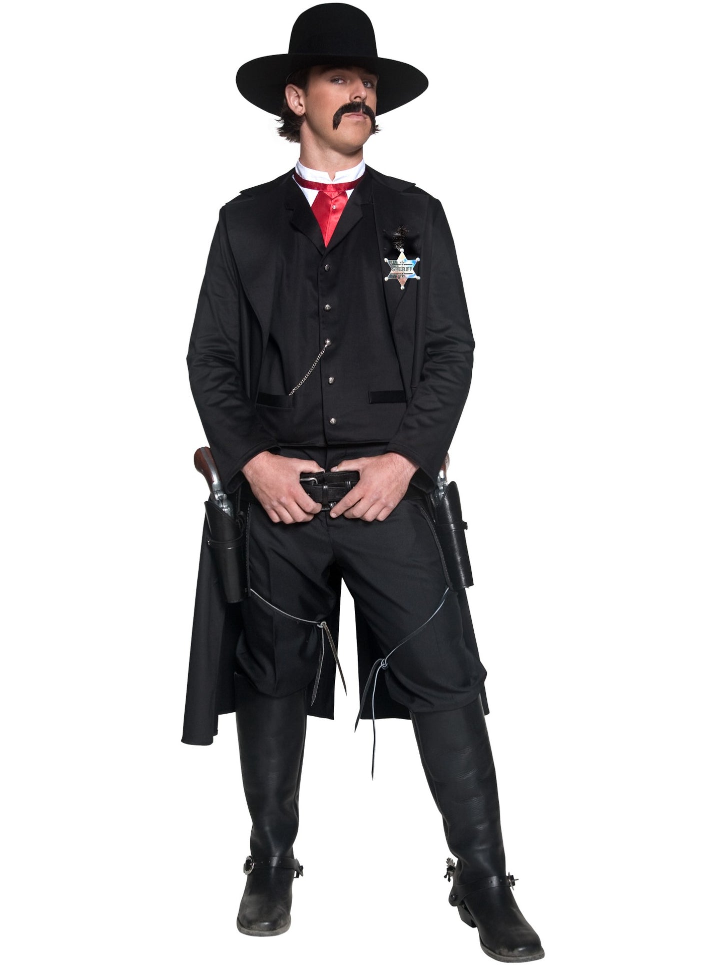 Smiffys Deluxe Authentic Western Sheriff Costume, Black CS für Herren