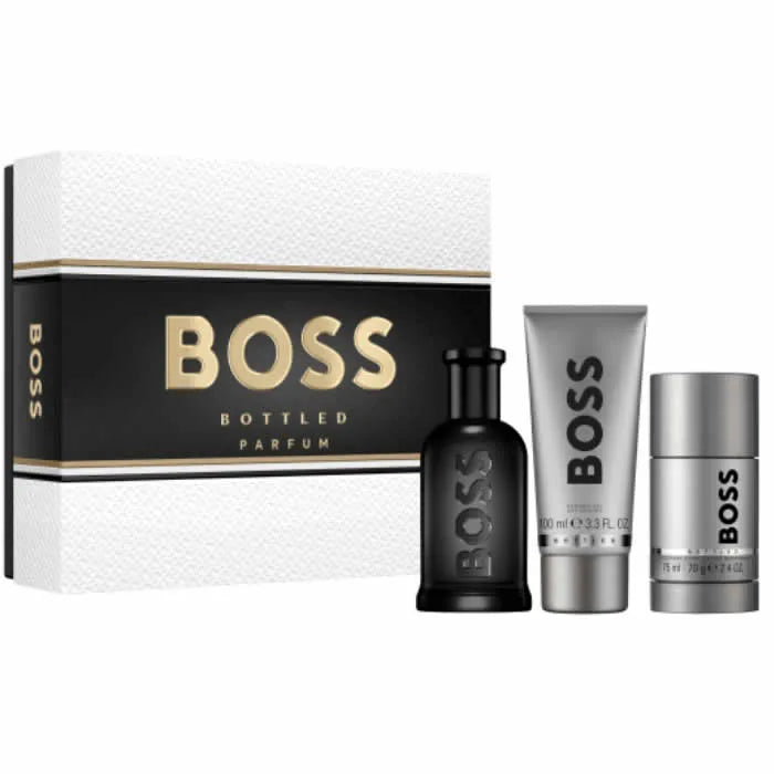 HUGO BOSS Boss Bottled Eau de Parfum Spray 100 ml Set 3 Artikel Herren Parfüm
