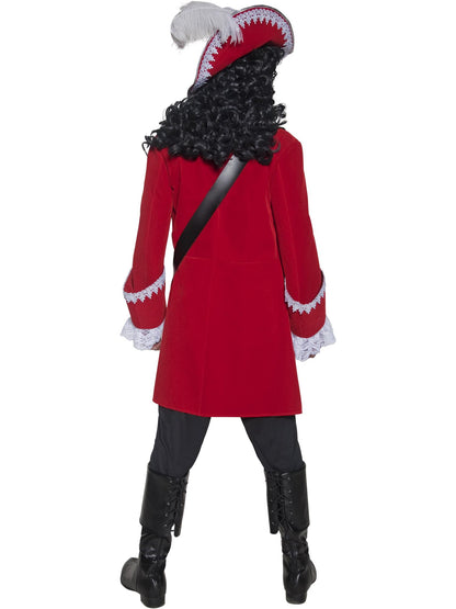 Smiffys rotes Piratenkostuem fuer Herren mit Jacke Hose und Top – Detailansicht