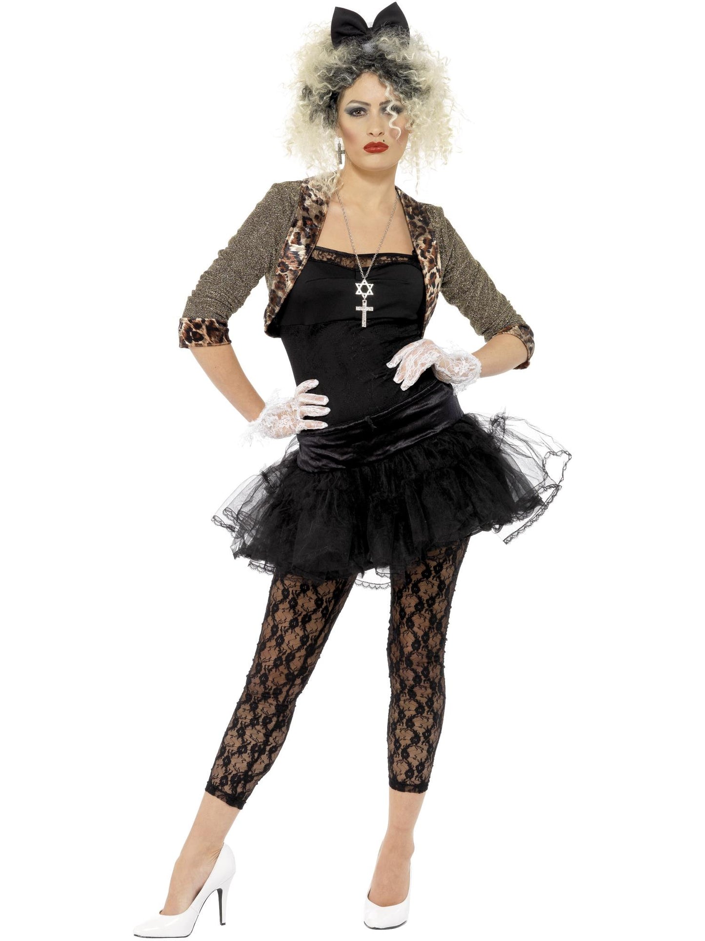 Smiffys 1980S 80s Wild Kinderkostüm, Black CS für Damen