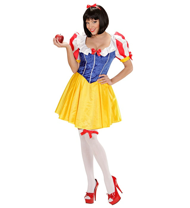 Märchenprinzessin Kostüm bestehend aus Kleid, Strumpfband und Haarschleife